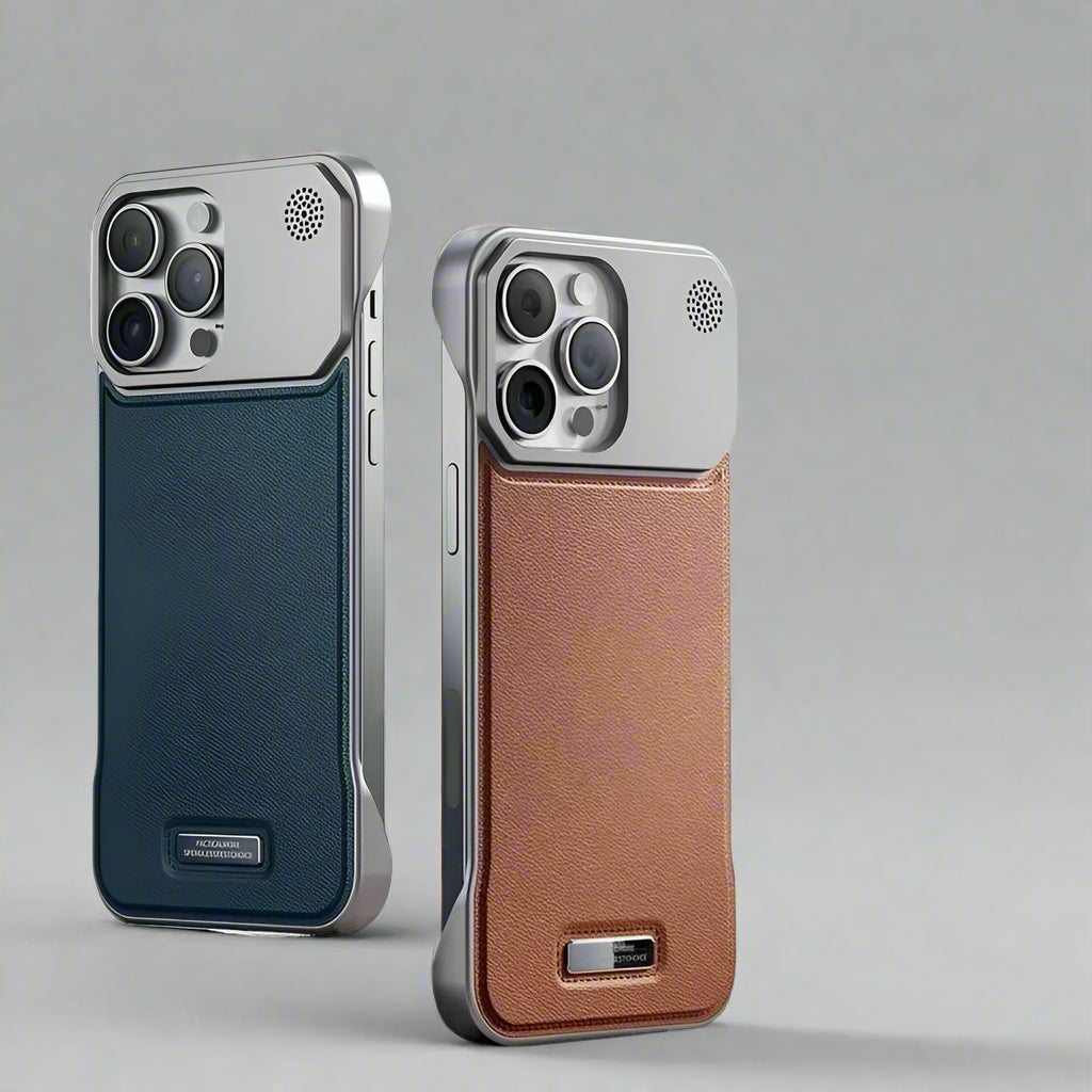Frameless Magnetic Leather iPhone Case – Anti-Fall Design
