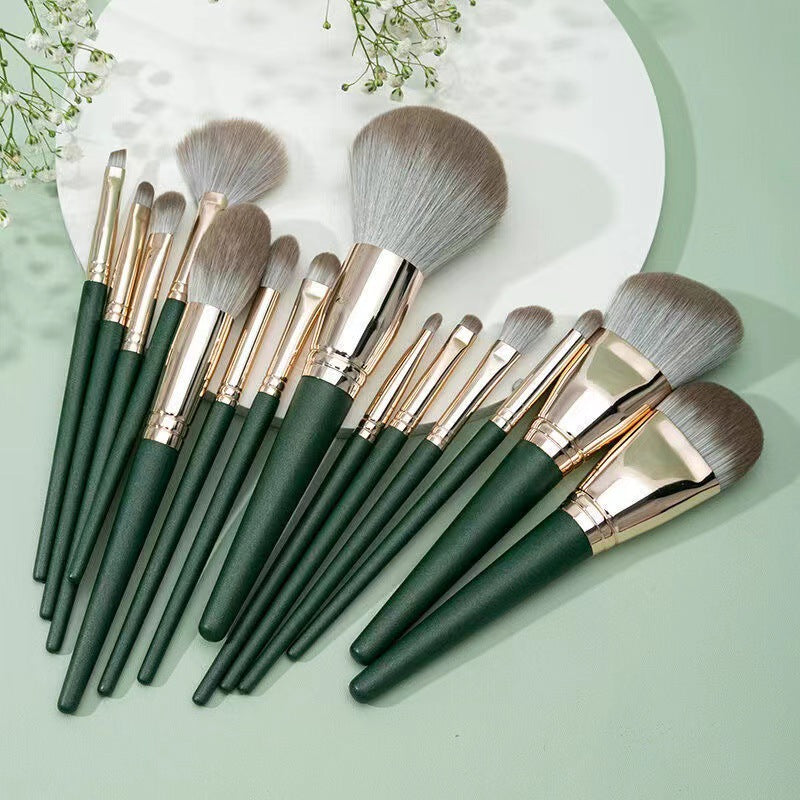 Green Cloud Makeup Brush Set – Super Soft Bristles