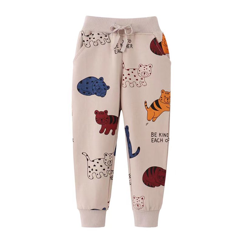 Kid Unisex Tiger Print Elasticized 100% Cotton Lounge Pants • Shop Online in Nepal at Maayus.com