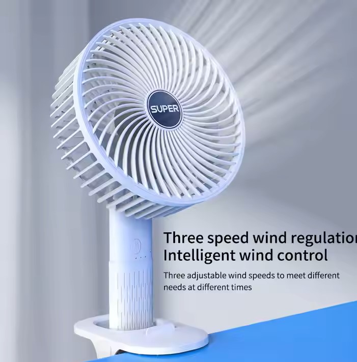 Portable & Rechargeable Mini Fan With 3 Speeds Mode Clip-on Handheld Table Fan ( FZM-A02 )