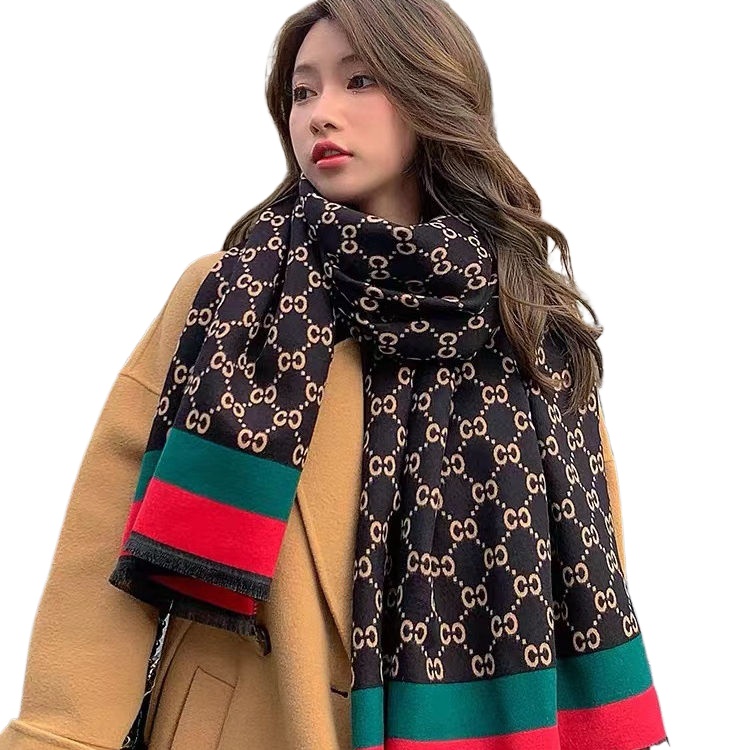 Stylish Trending Printed Double-sided Premium Shawl / Winter Scarf /GG Scarf