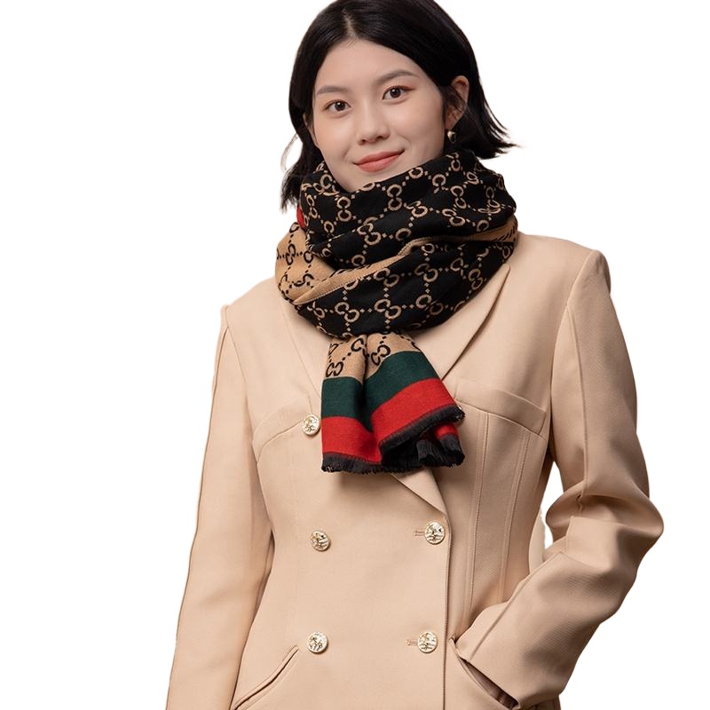 Stylish Trending Printed Double-sided Premium Shawl / Winter Scarf /GG Scarf