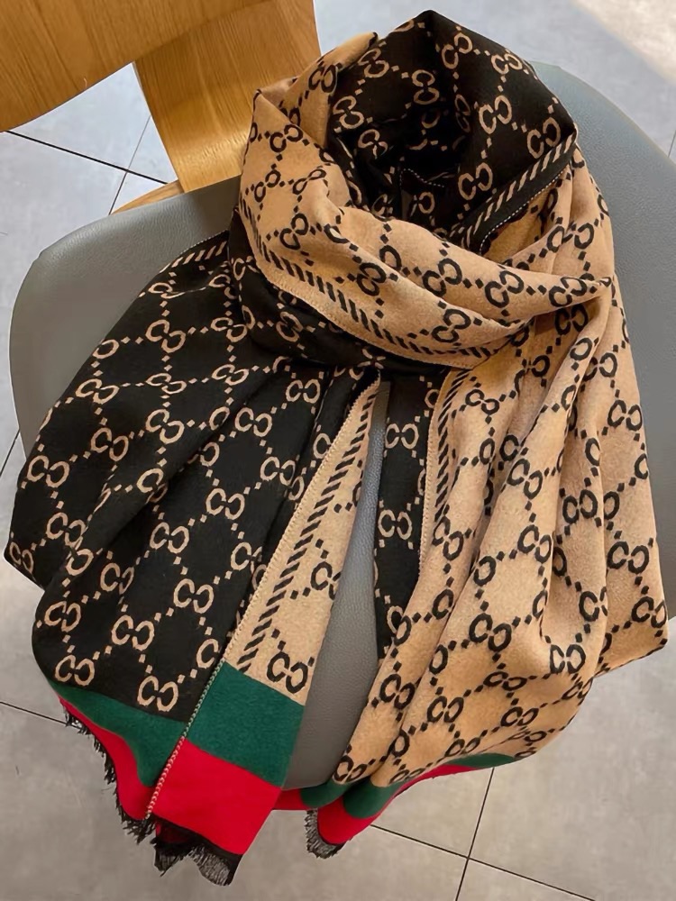 Stylish Trending Printed Double-sided Premium Shawl / Winter Scarf /GG Scarf