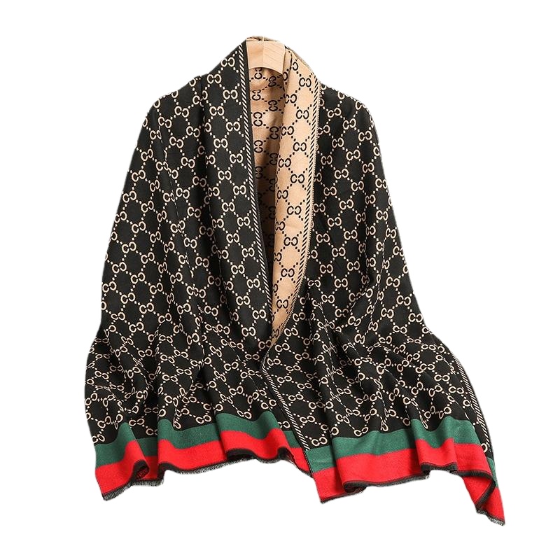 Stylish Trending Printed Double-sided Premium Shawl / Winter Scarf /GG Scarf